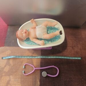 Zuru Mini Baby Doll Scale Set with Stethoscope - Teal & White